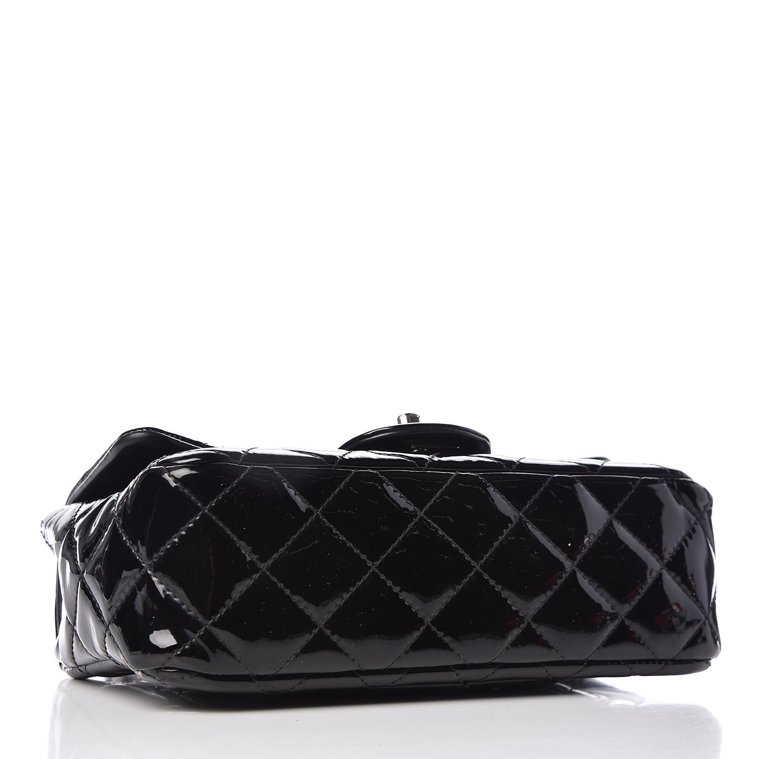 Chanel Patent Calfskin Quilted Mini Rectangular Flap Black 4 of 11
