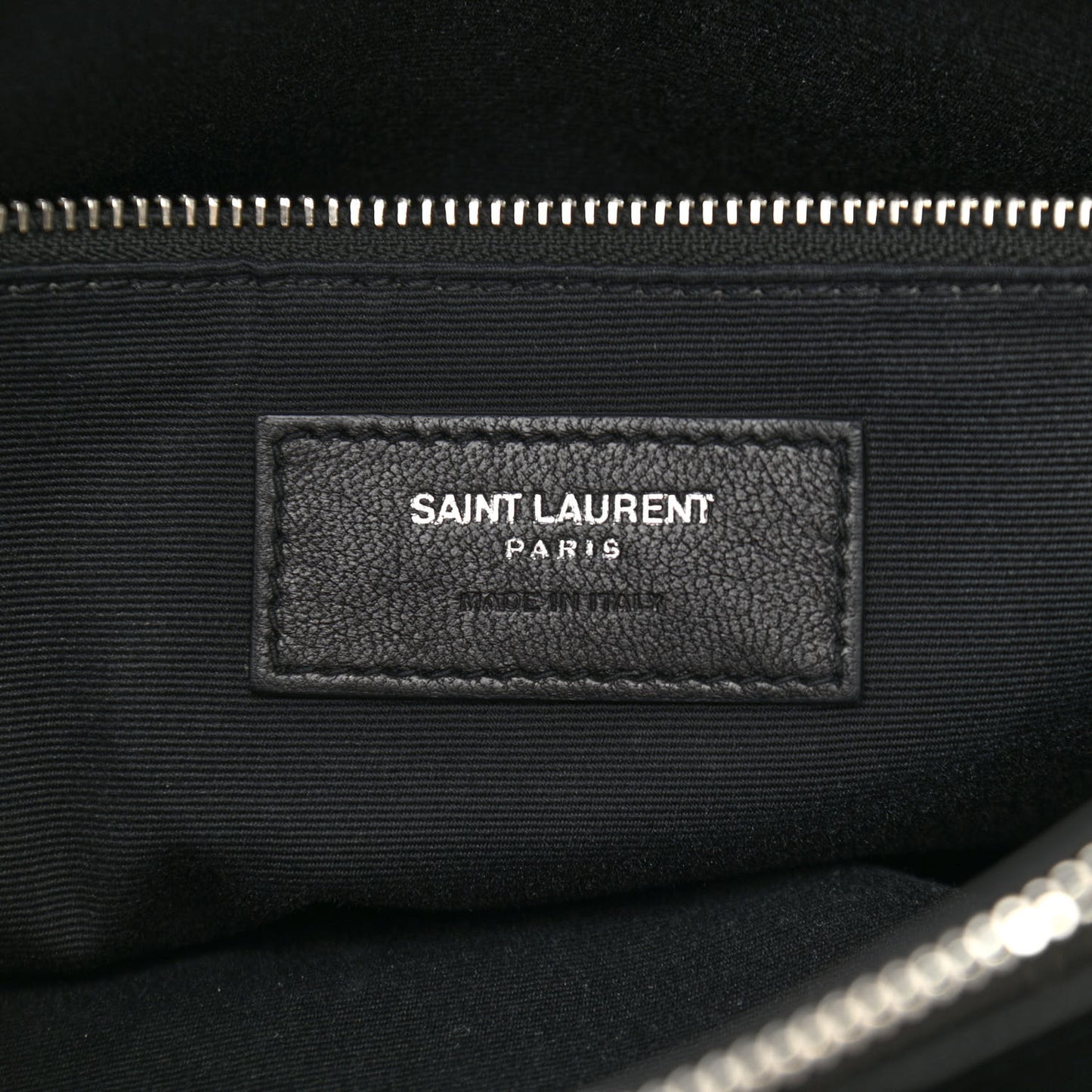 Calfskin Y Quilted Monogram Medium Loulou Chain Satchel Black
