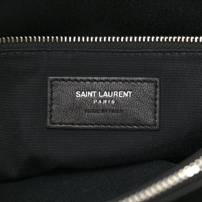 Saint Laurent Calfskin Y Quilted Monogram Medium Loulou Chain Satchel Black 5 of 11