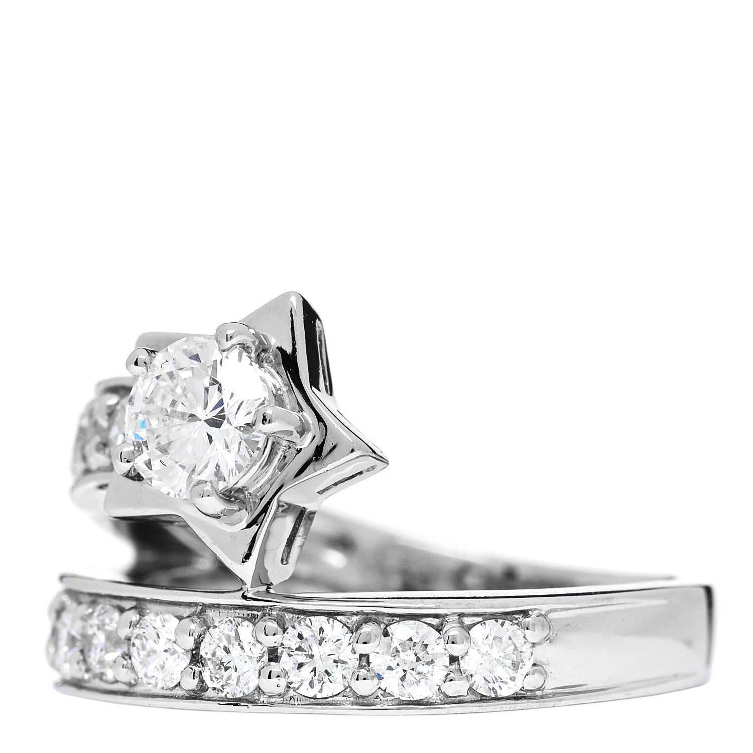 Parker & West by FASHIONPHILE Platinum Diamond 1.50ctw Shooting Star Ring  53 6.5 3 of 10