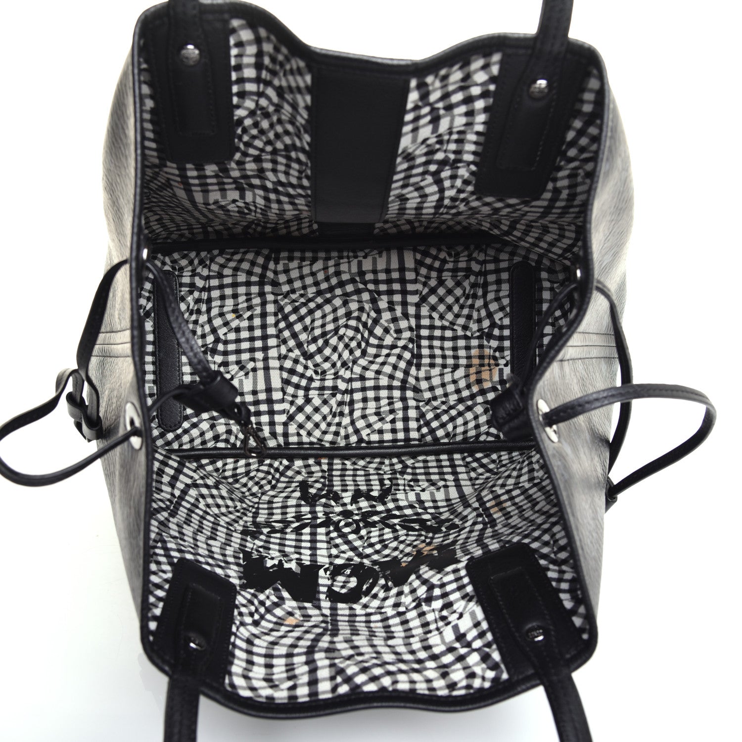 MCM Visetos Medium Liz Reversible Shopper Tote Black 8 of 15