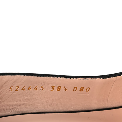 Gucci Malaga Kid Web Sylvie High Heel Slingback Pumps 38.5 Black 8 of 10