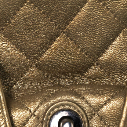 Chanel Metallic Lambskin Quilted Drawstring Backpack Gold 8 of 11