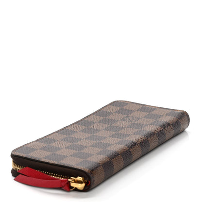 Louis Vuitton Damier Ebene Clemence Wallet Cherry 3 of 7