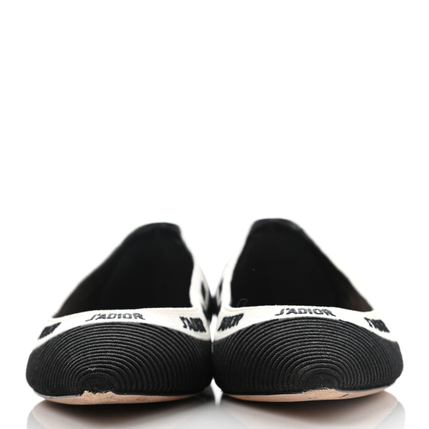 Fabric Ribbon Embroidered J'Adior Ballet Flats 36.5 Black