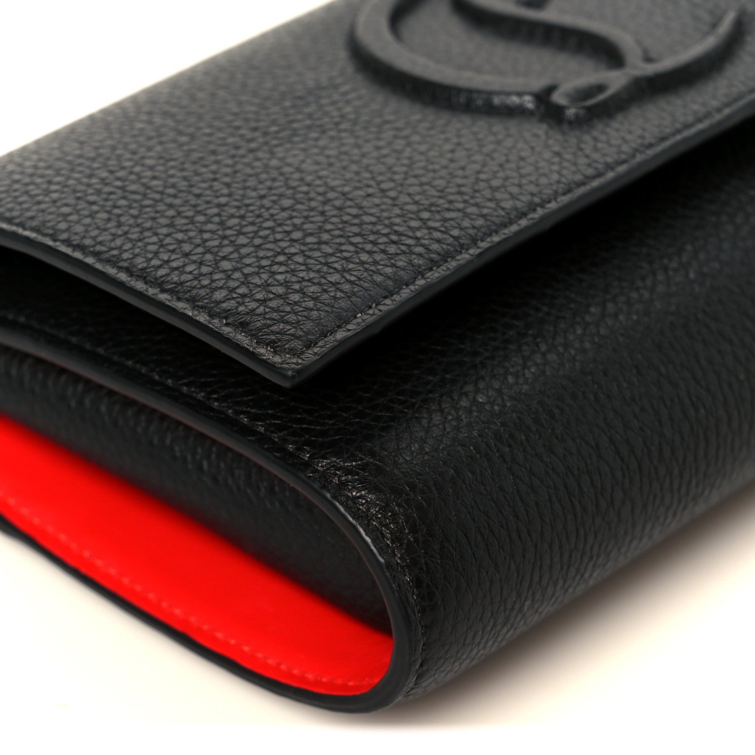 Christian Louboutin Grained Calfskin By My Side Wallet On Chain Black 9 of 11
