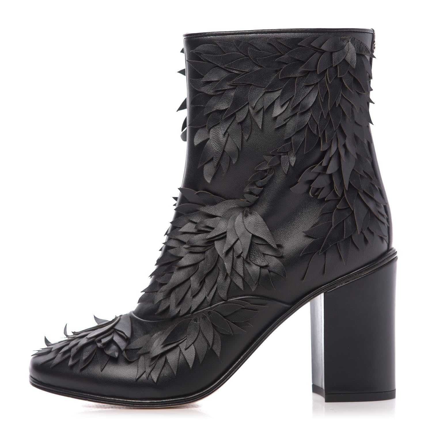 Chanel Lambskin CC Short Boots 37.5 Black 1 of 11