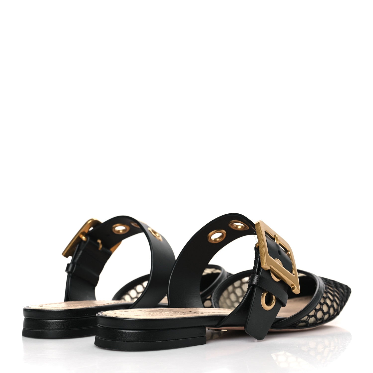 Christian Dior Resille D-Dior Mule Flats 36.5 Black 4 of 7