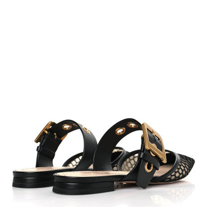 Christian Dior Resille D-Dior Mule Flats 36.5 Black 4 of 7