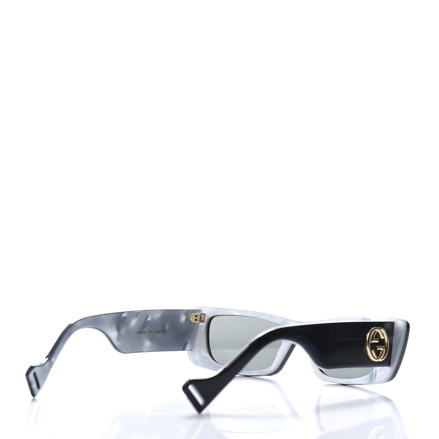 Gucci Acetate Rectangular Sunglasses GG0516S Black 4 of 9