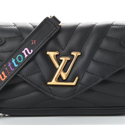 Louis Vuitton Calfskin New Wave Chain Pochette Black 7 of 9