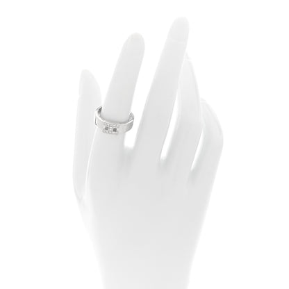 Hermes 18K White Gold Diamond H Ring 53 6.5 2 of 5