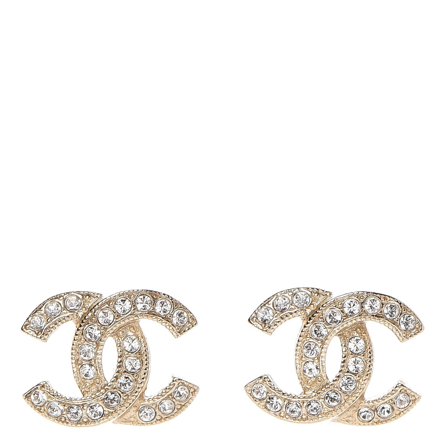 Crystal CC Earrings Gold