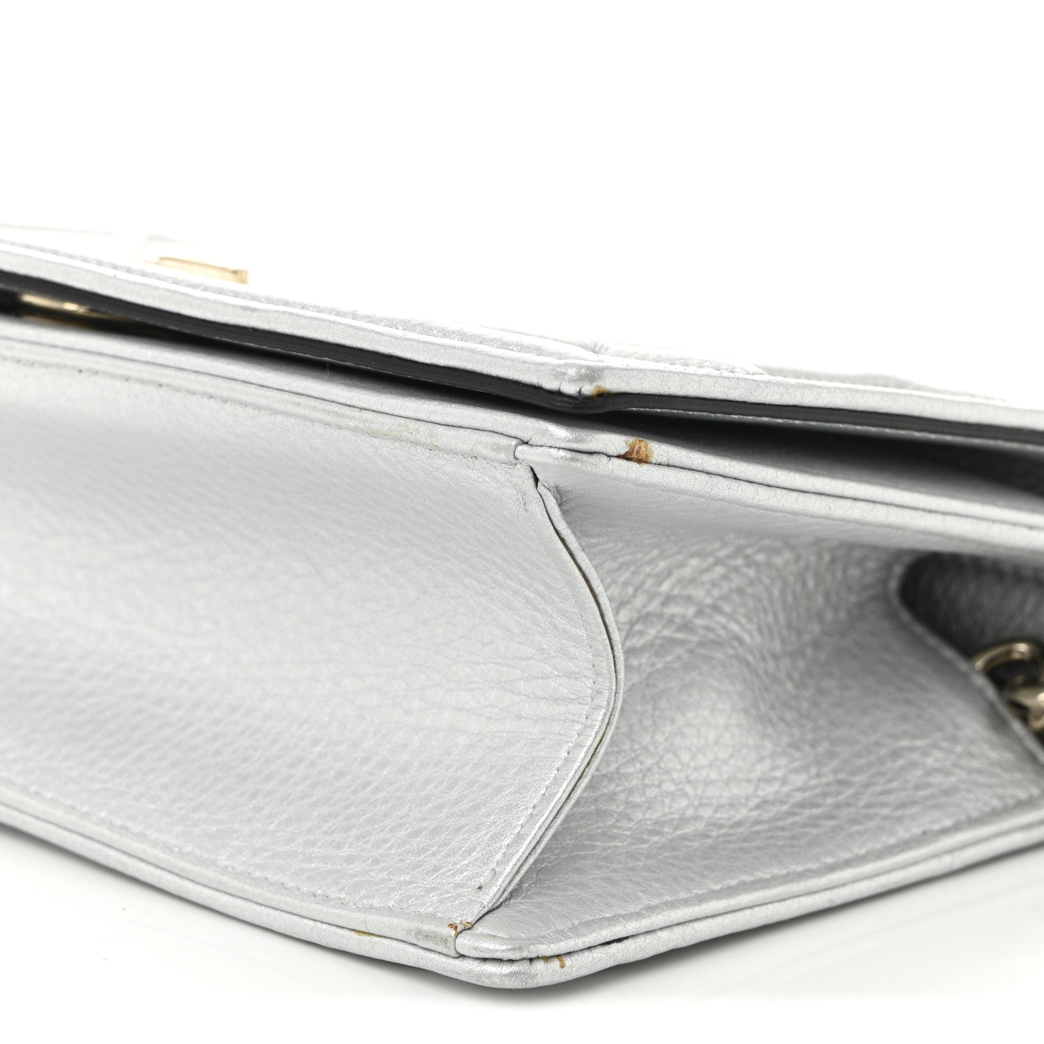 Christian Dior Metallic Calfskin Small Diorama Flap Bag Silver 10 of 11