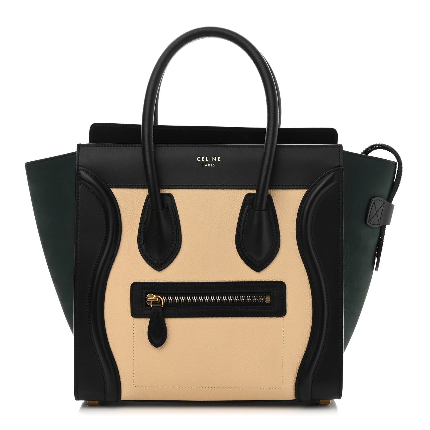 Celine Baby Grained Calfskin Nubuck Micro Tri-Color Luggage 1 of 12