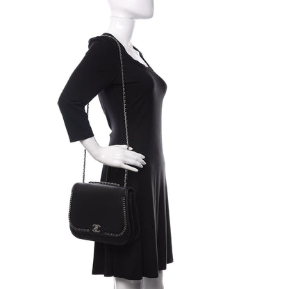 Chanel Calfskin Medium Braided Chic Flap Black 2 of 11