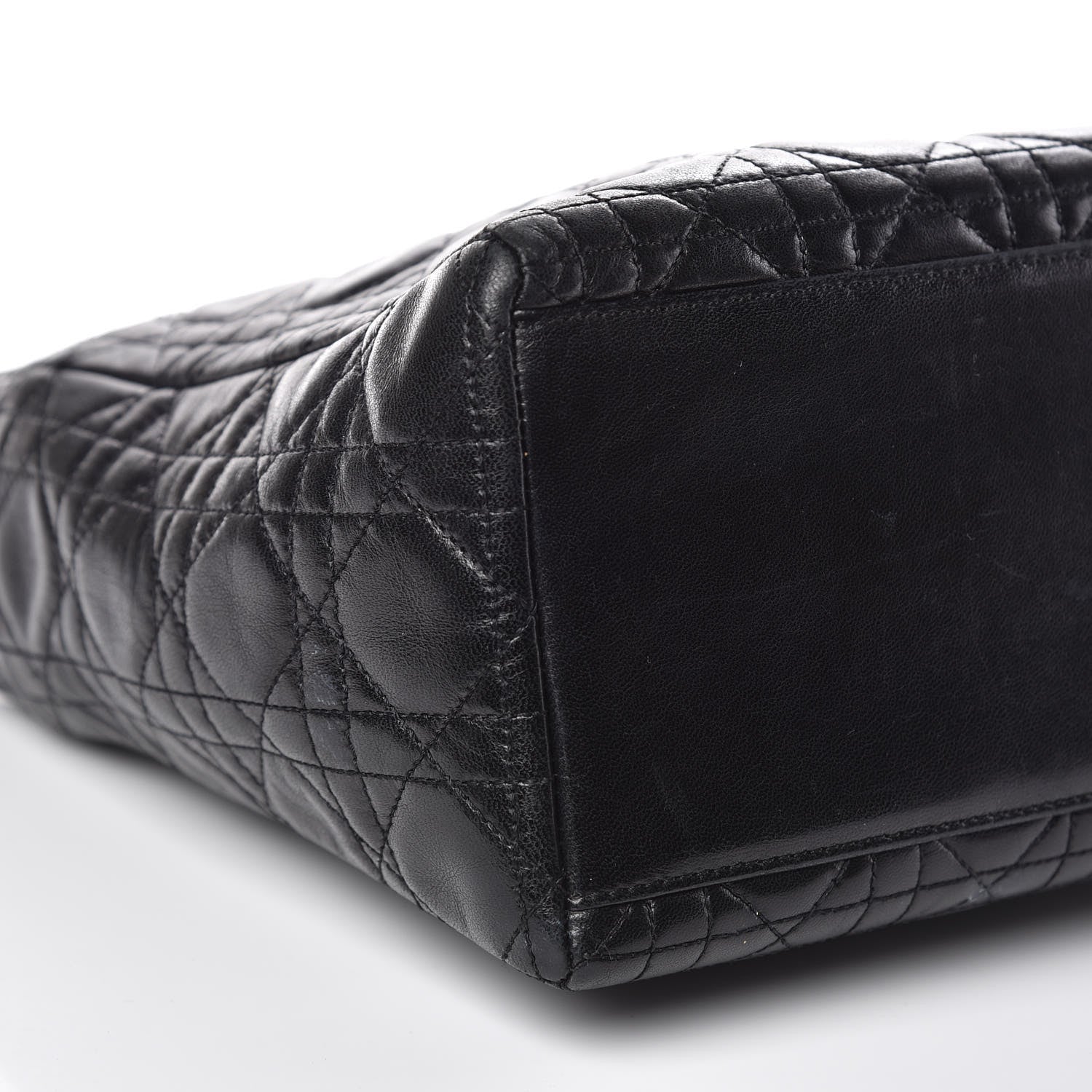 Christian Dior Lambskin Cannage Medium Lady Dior Black 8 of 14
