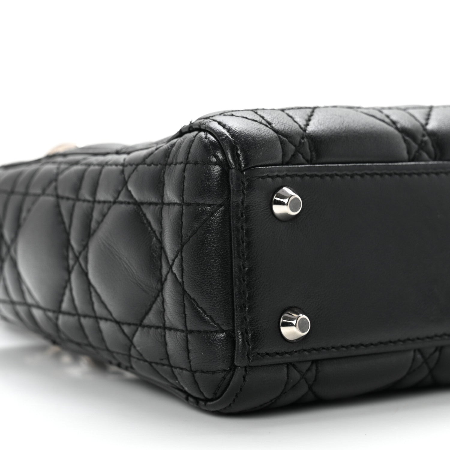 Christian Dior Lambskin Cannage Mini Lady Dior Black 7 of 13
