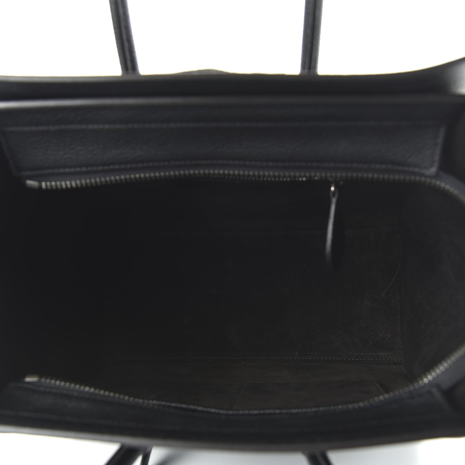 Celine Drummed Calfskin Micro Luggage Black 5 of 9