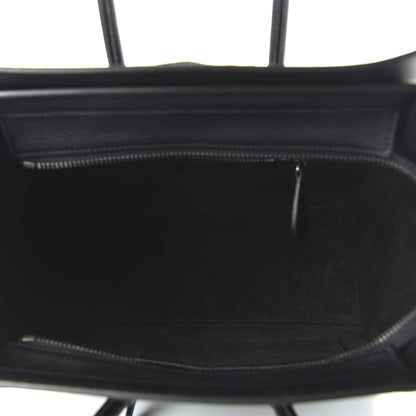 Celine Drummed Calfskin Micro Luggage Black 5 of 9