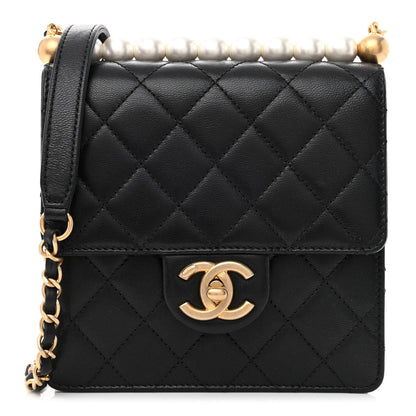 Chanel Goatskin Quilted Chic Pearls Flap Black 1 of 11