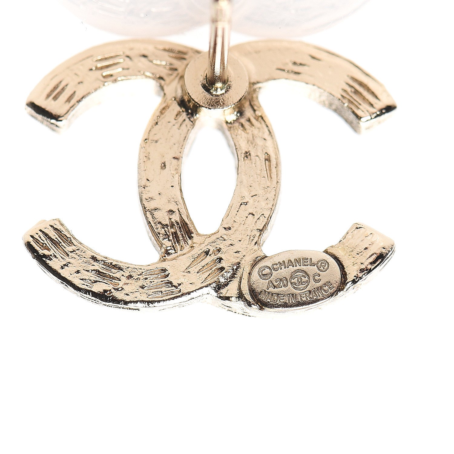Chanel Crystal CC Earrings Gold Multicolor 4 of 4