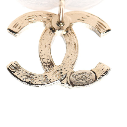 Chanel Crystal CC Earrings Gold Multicolor 4 of 4