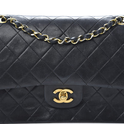 Chanel Lambskin Quilted Medium Double Flap Black 8 of 19