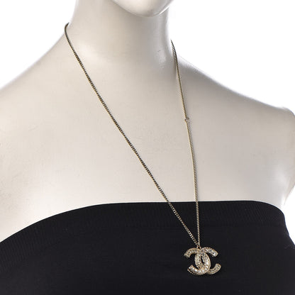 Chanel Crystal CC Necklace Light Gold 2 of 6