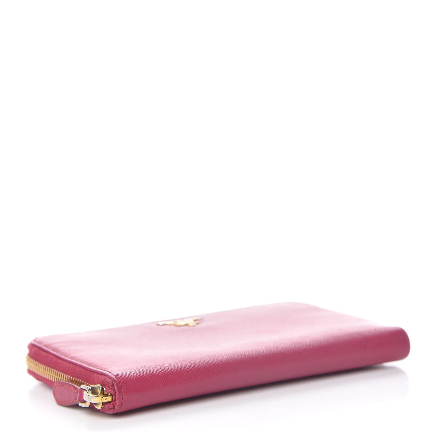 Prada Saffiano Zip Around Wallet Peonia 4 of 17