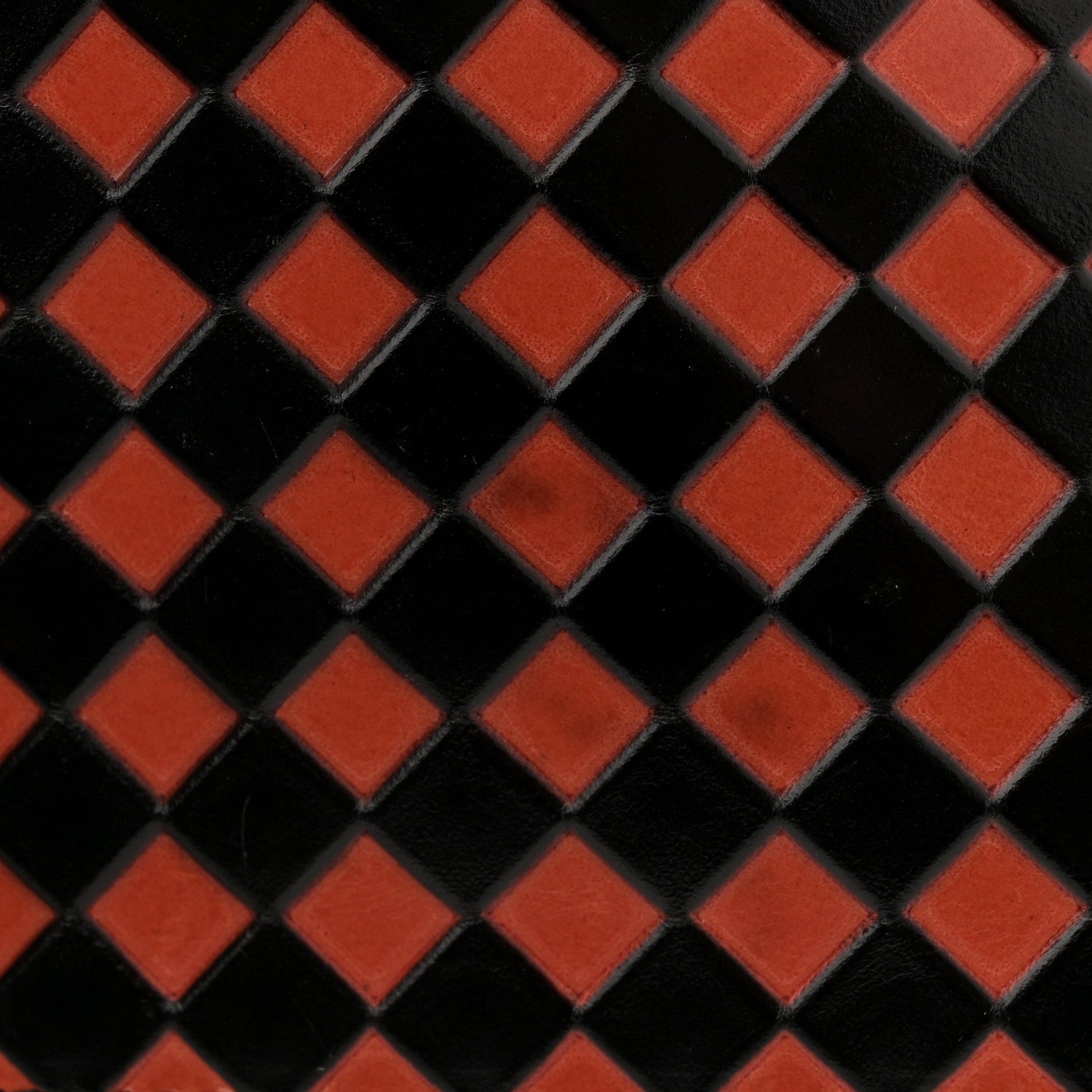 Givenchy Lambskin Checkered Medium Embossed Zip Pouch Black Orange 8 of 8