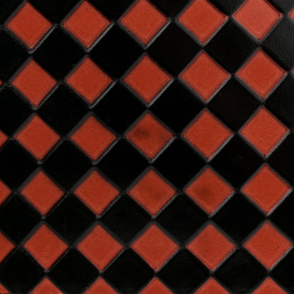Givenchy Lambskin Checkered Medium Embossed Zip Pouch Black Orange 8 of 8