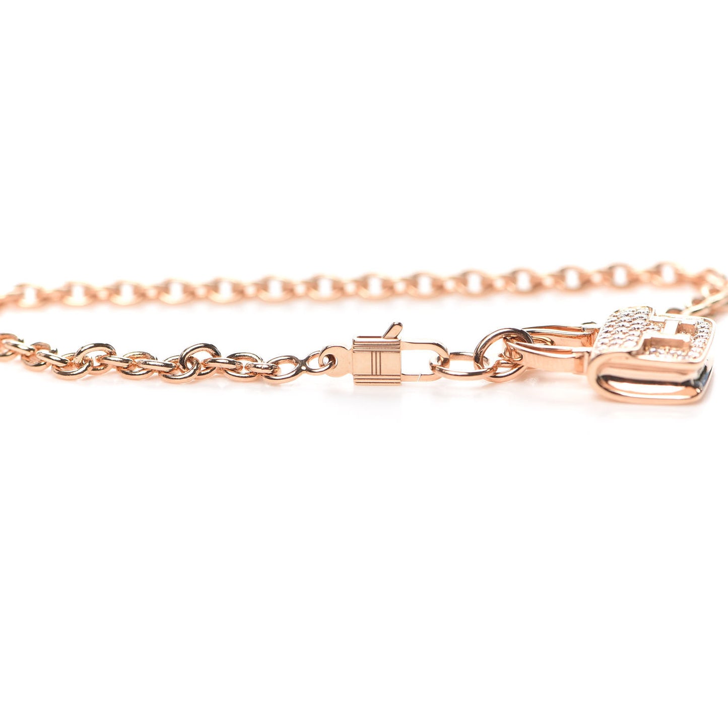 18K Rose Gold Diamond Constance Amulettes Pave Bracelet ST