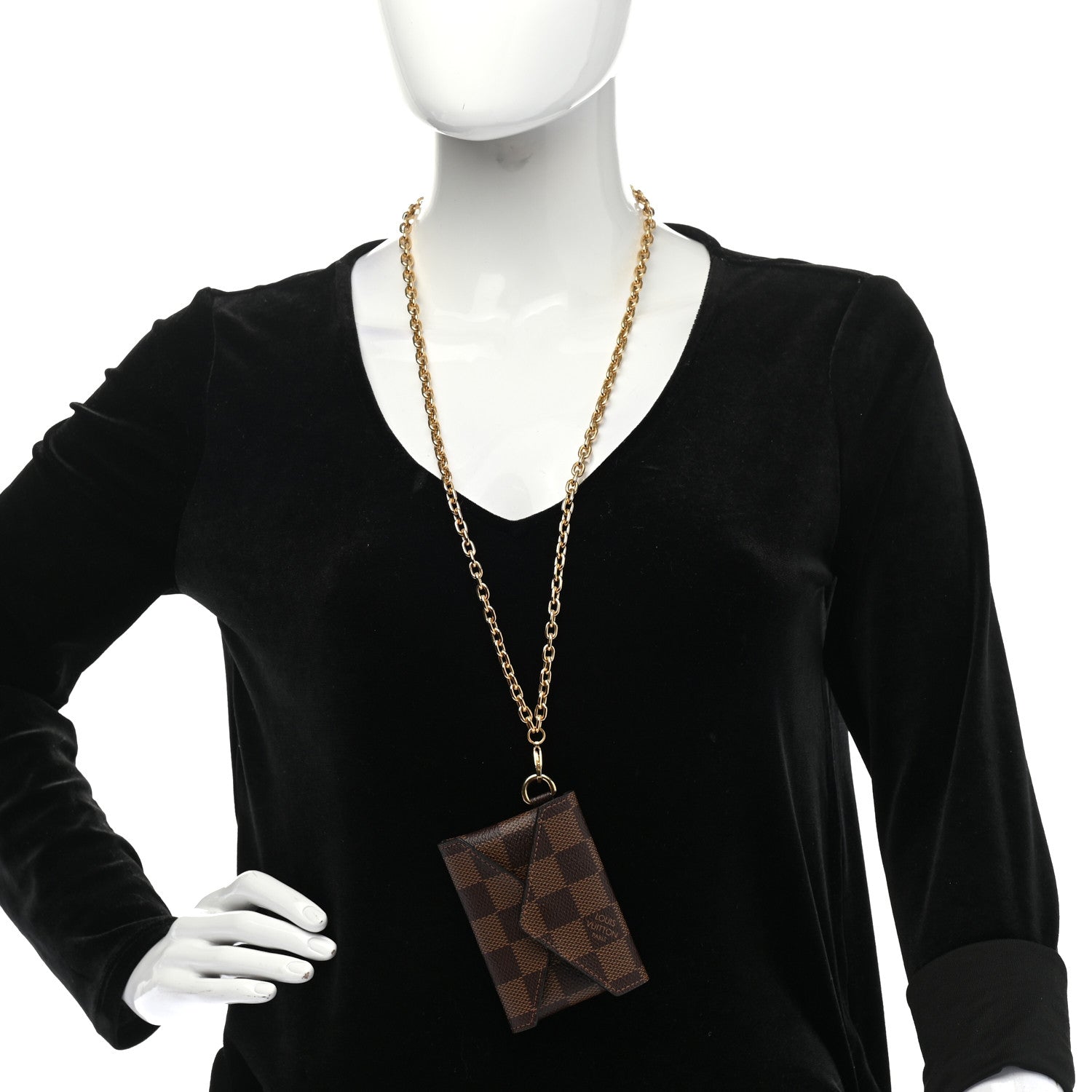 Louis Vuitton Damier Ebene Kirigami Necklace 2 of 10