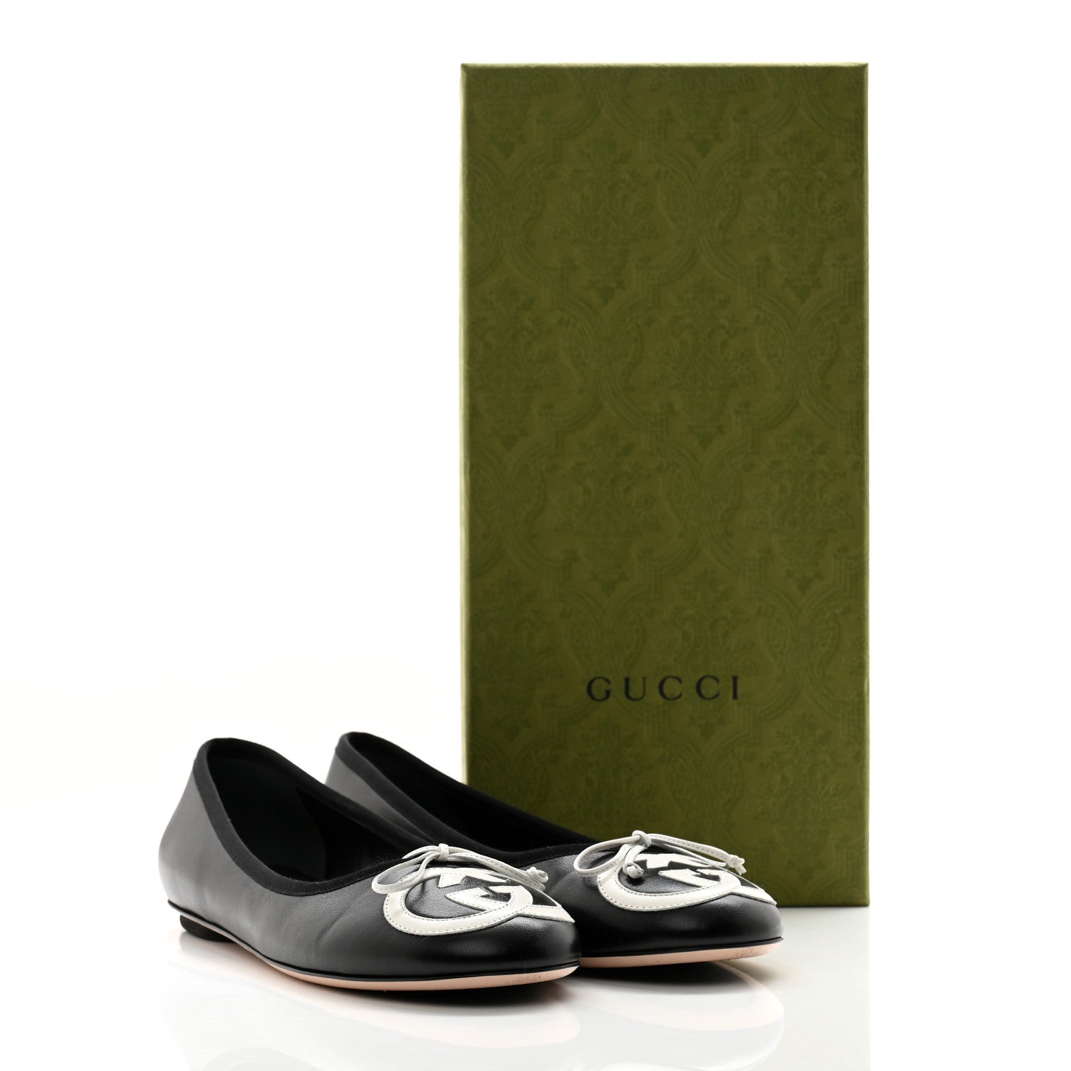 Gucci Malaga Kid Jarret Ballet Flats 37.5 Black 11 of 11