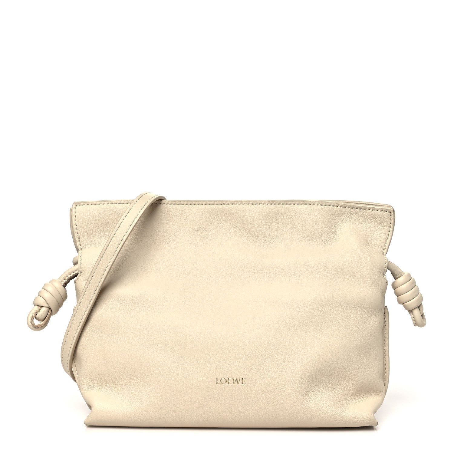 Loewe Calfskin Mini Flamenco Knot Clutch Angora 1 of 12
