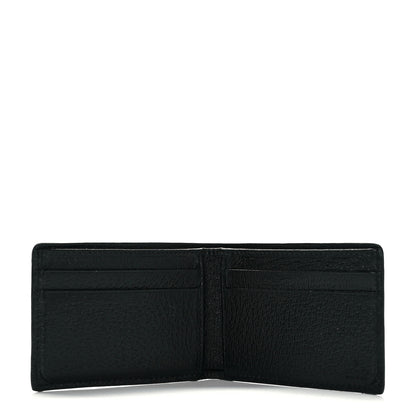 Gucci Calfskin Boar Effect GG Marmont Bi-Fold Wallet Black 5 of 8