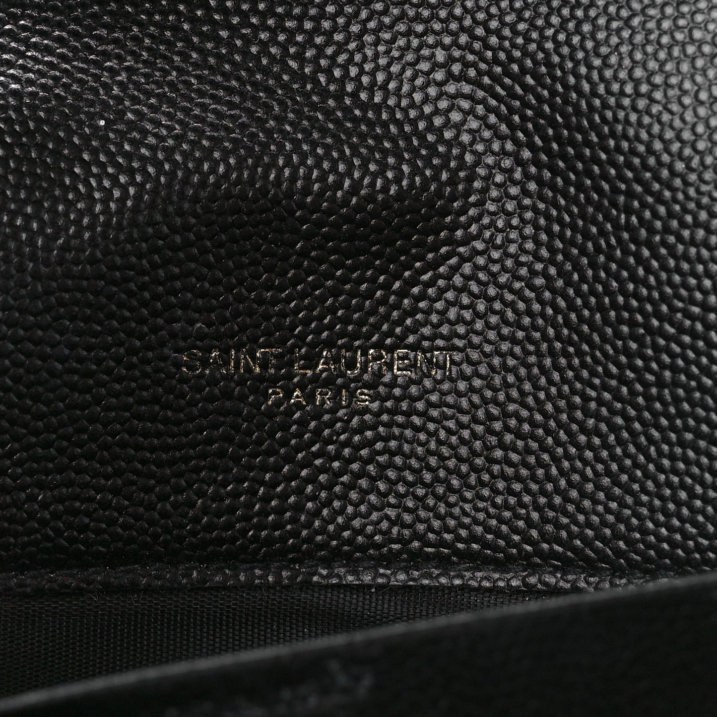 Grain De Poudre Matelasse Chevron Monogram Chain Wallet Black