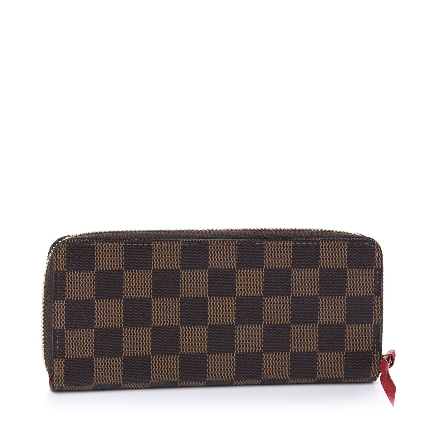 Damier Ebene Clemence Wallet Cherry