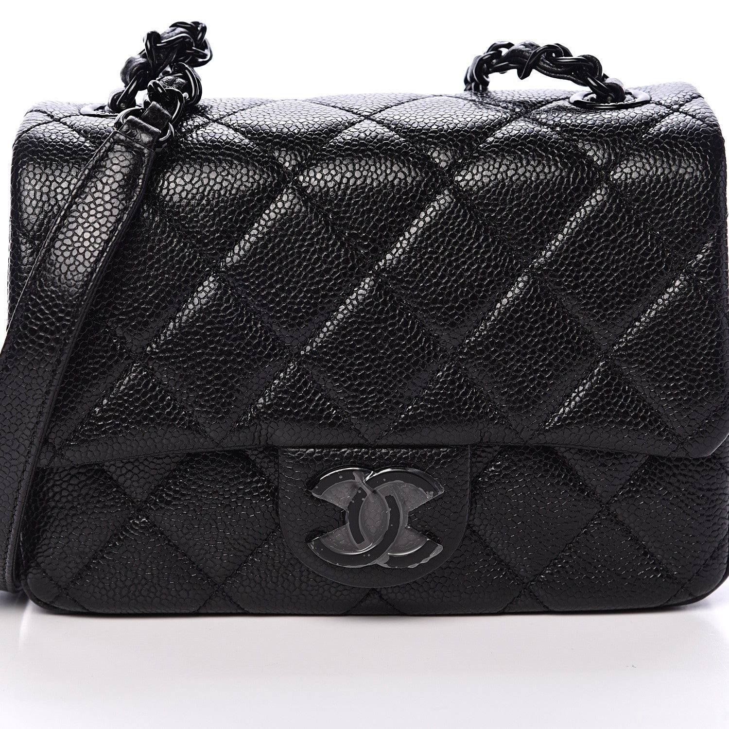 Chanel Caviar Quilted Incognito Mini Square Flap Black 7 of 10