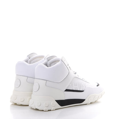 Chanel Calfskin Mesh Lycra Womens Logo Sneakers 40.5 White 4 of 10