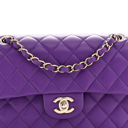 Chanel Caviar Quilted Small Double Flap Dark Purple 8 of 11