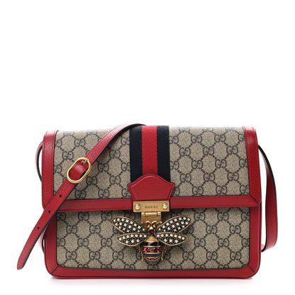 Gucci GG Supreme Monogram Medium Queen Margaret Shoulder Bag Red 1 of 13
