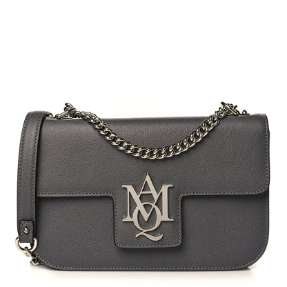 Alexander McQueen Calfskin Medium Insignia Flap Grey 1 of 8