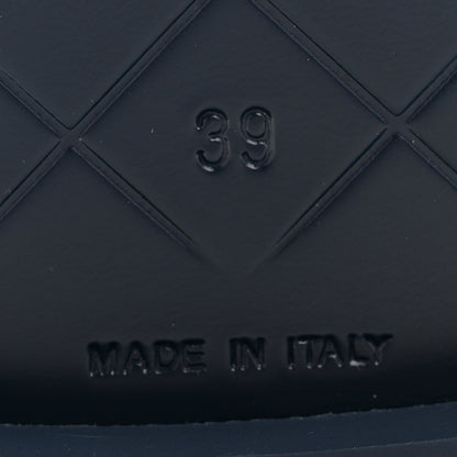 Chanel Fabric Quilted CC Turnlock Mules 39 Blue 7 of 9