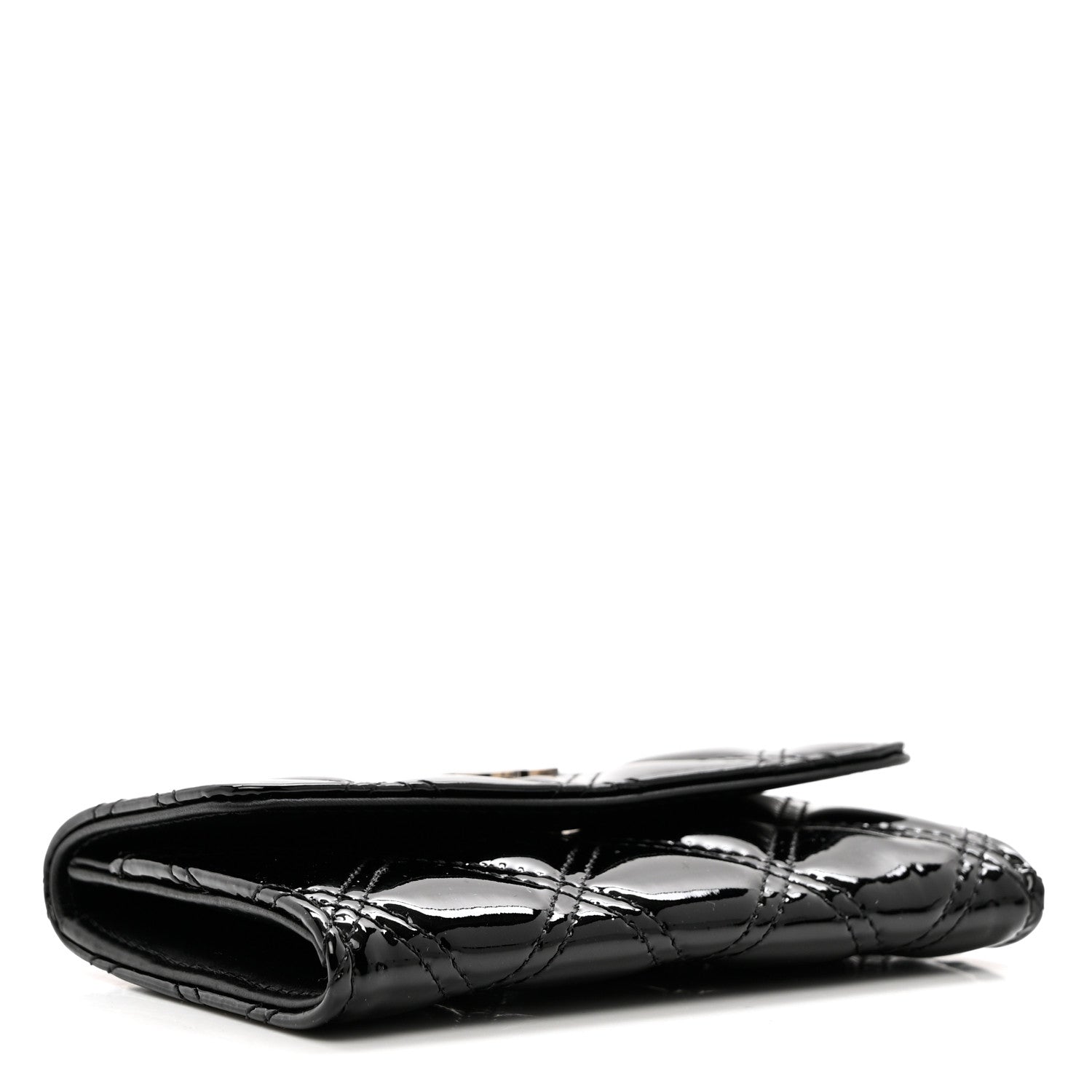 Chanel Patent Quilted Flap Card Holder Black 3 of 8