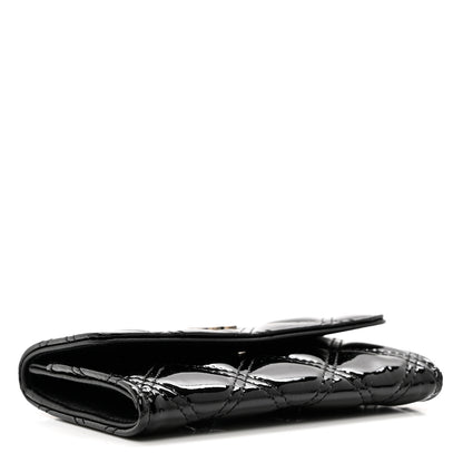 Chanel Patent Quilted Flap Card Holder Black 3 of 8