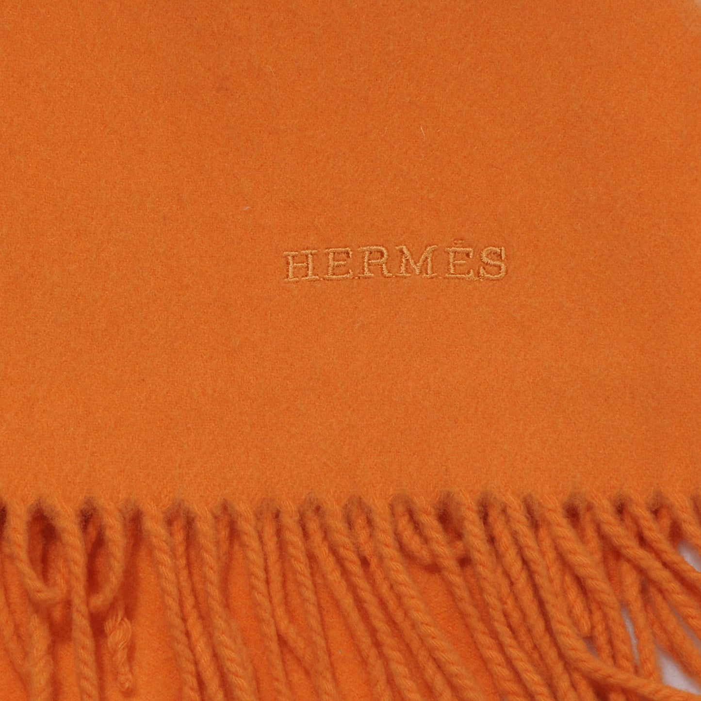 Cashmere Fringe Scarf Orange