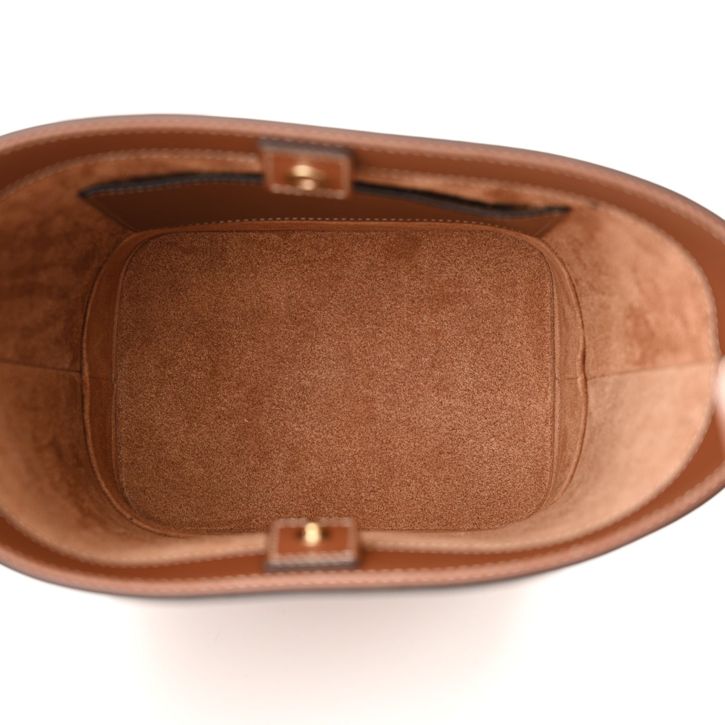 Smooth Calfskin Small Cuir Triomphe Bucket Bag Tan