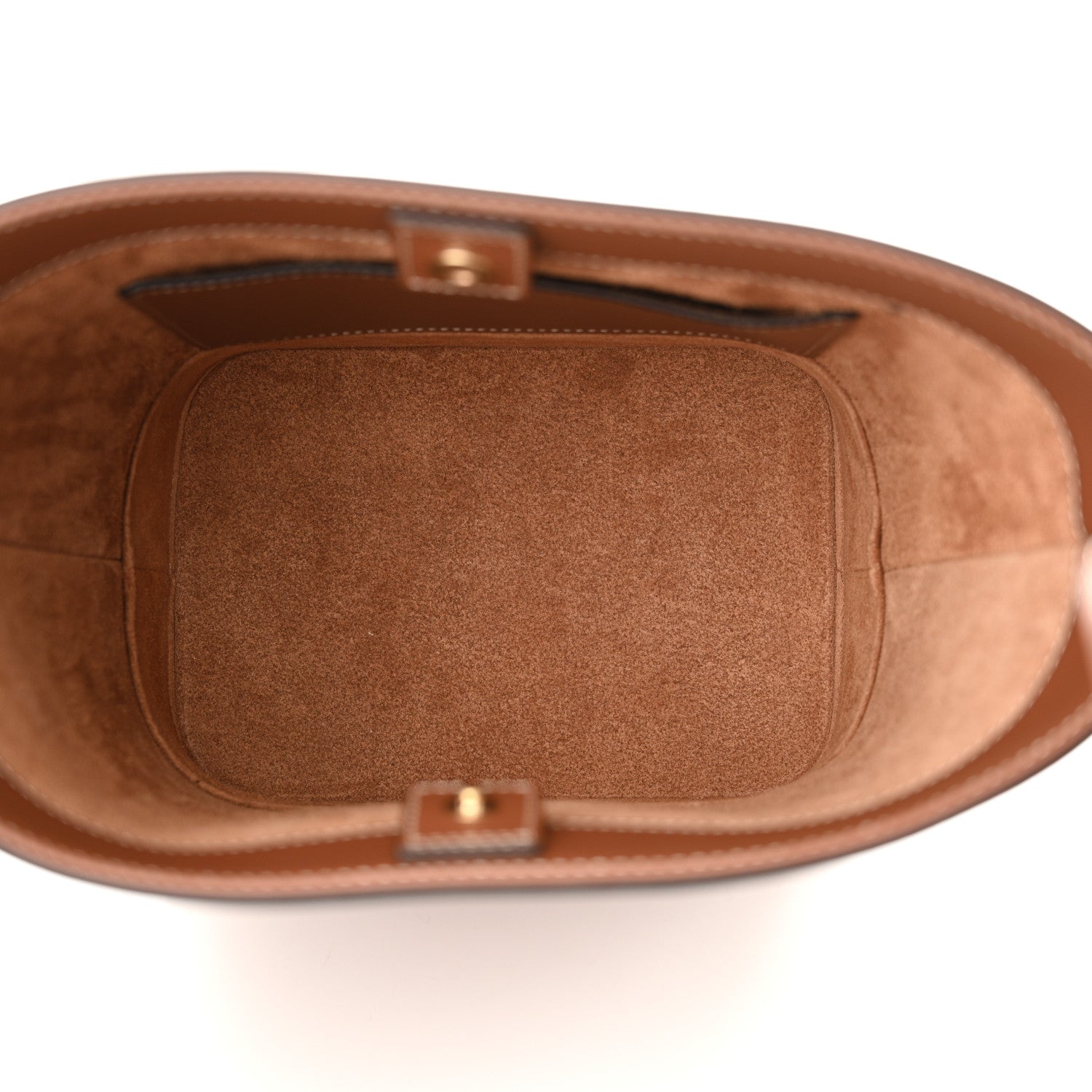 Celine Smooth Calfskin Small Cuir Triomphe Bucket Bag Tan 5 of 11